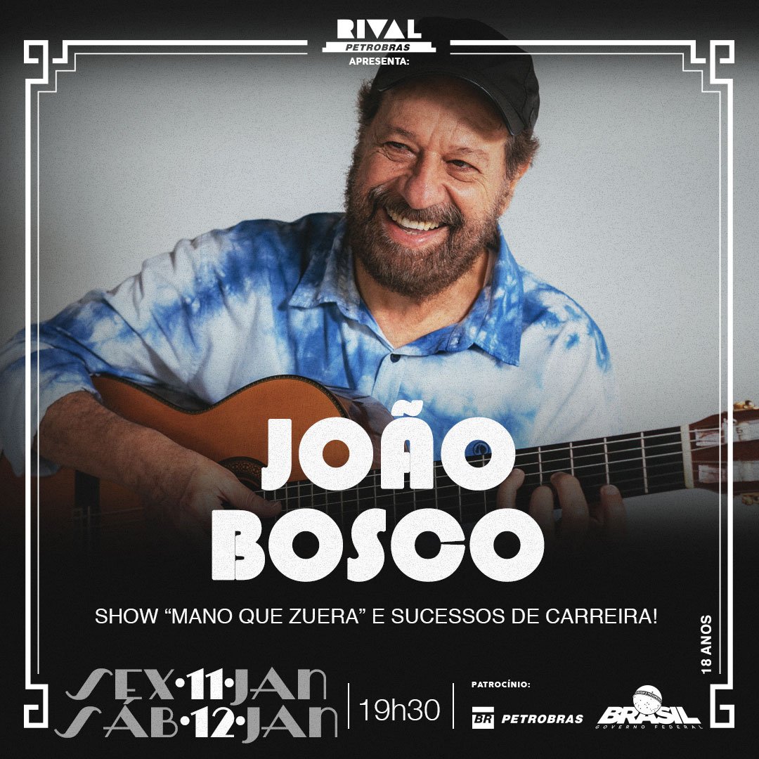 11 e 12/01 – João Bosco | Grandes Sucessos da Carreira
