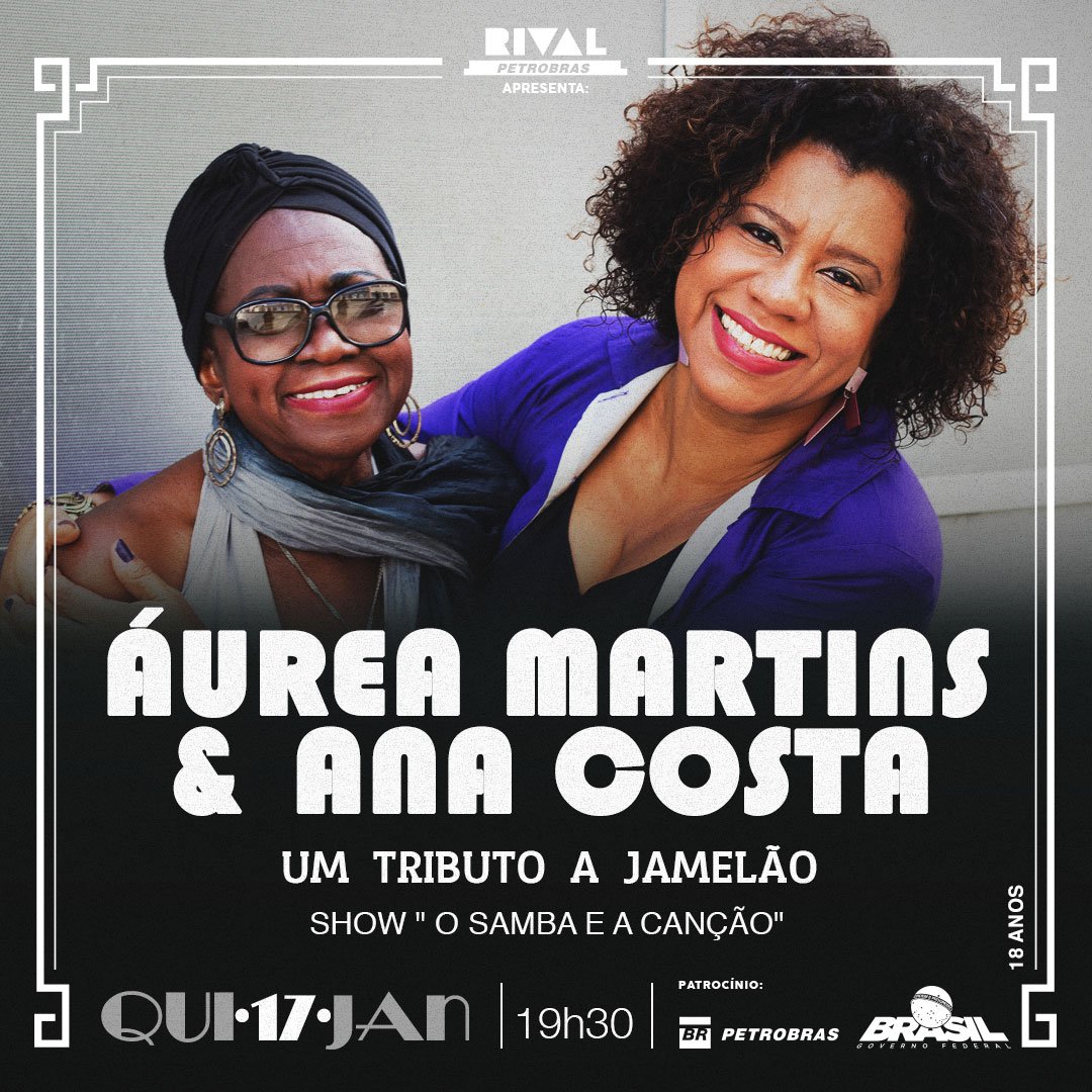17/01 – Áurea Martins e Ana Costa | O Samba e a Canção – Um tributo a Jamelão