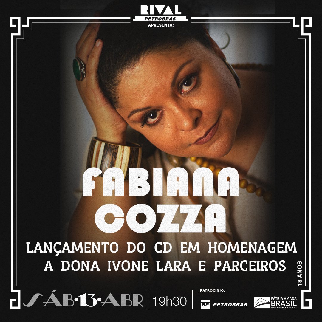 13/04 ~ Fabiana Cozza | Lançamento do CD “Canto da noite na boca do vento”