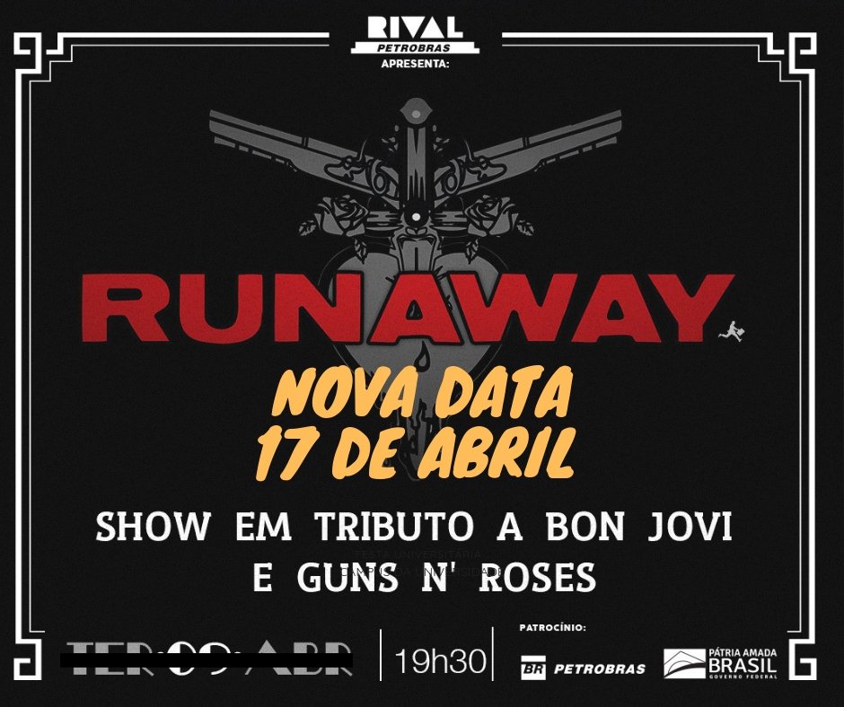 17/04 ~ Runaway – Tributo ao Guns N’ Roses e Bon Jovi
