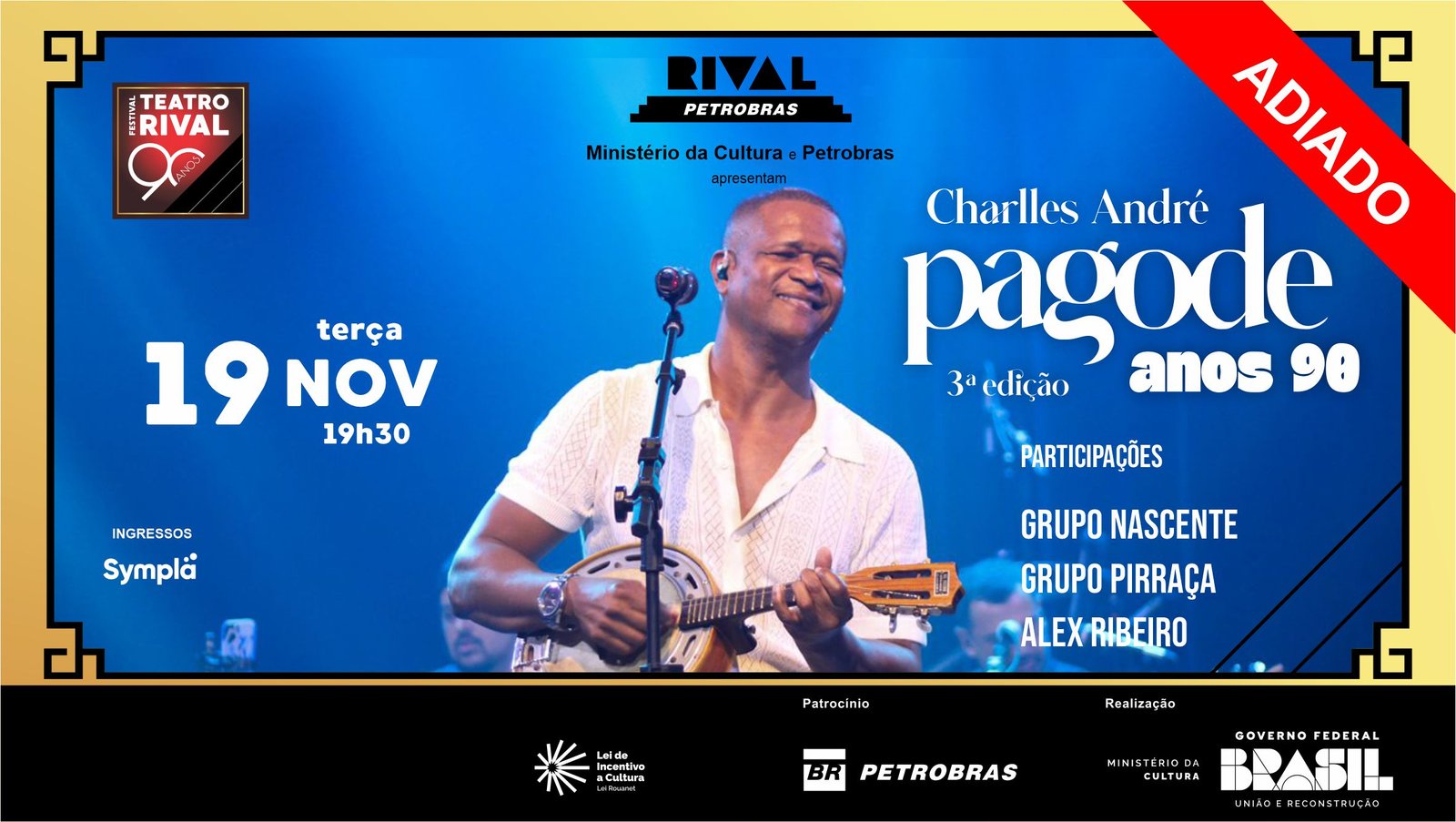 Charlles André – Pagode Anos 90 – show adiado