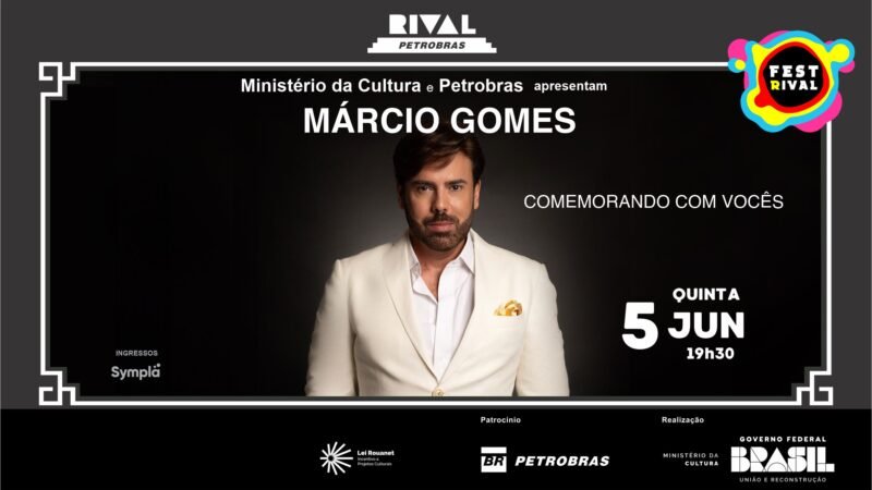 Márcio Gomes no show “Comemorando com vocês”