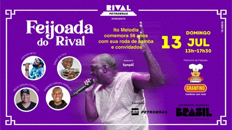 Feijoada do Rival com roda de samba de Ito Melodia