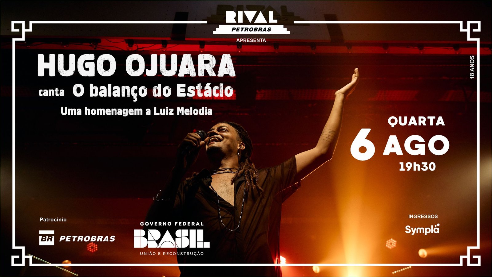 Hugo Ojuara no show “O balanço do Estácio” – homenagem a Luiz Melodia